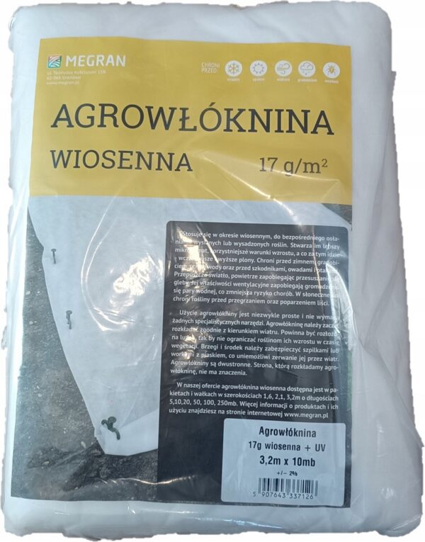 MEGRAN agrowłóknina wiosenna biała 3,2m x 10m