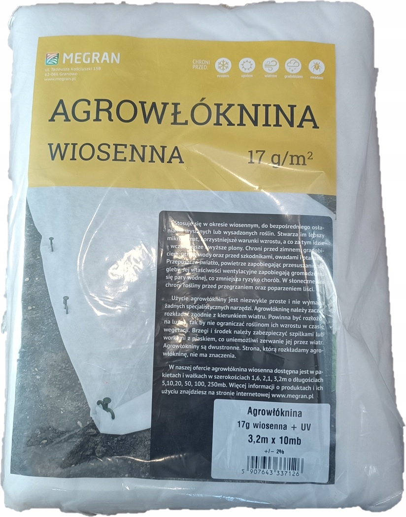 MEGRAN agrowłóknina wiosenna biała 3,2m x 10m