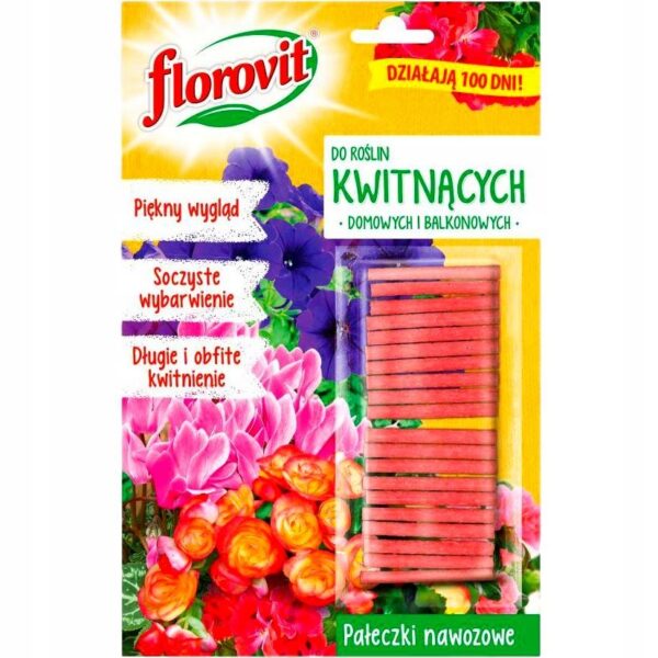FLOROVIT pałeczki nawozowe do roślin kwitnących 20 szt.