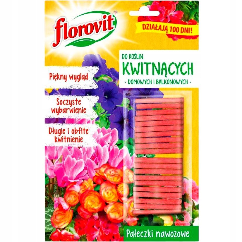 FLOROVIT pałeczki nawozowe do roślin kwitnących 20 szt.