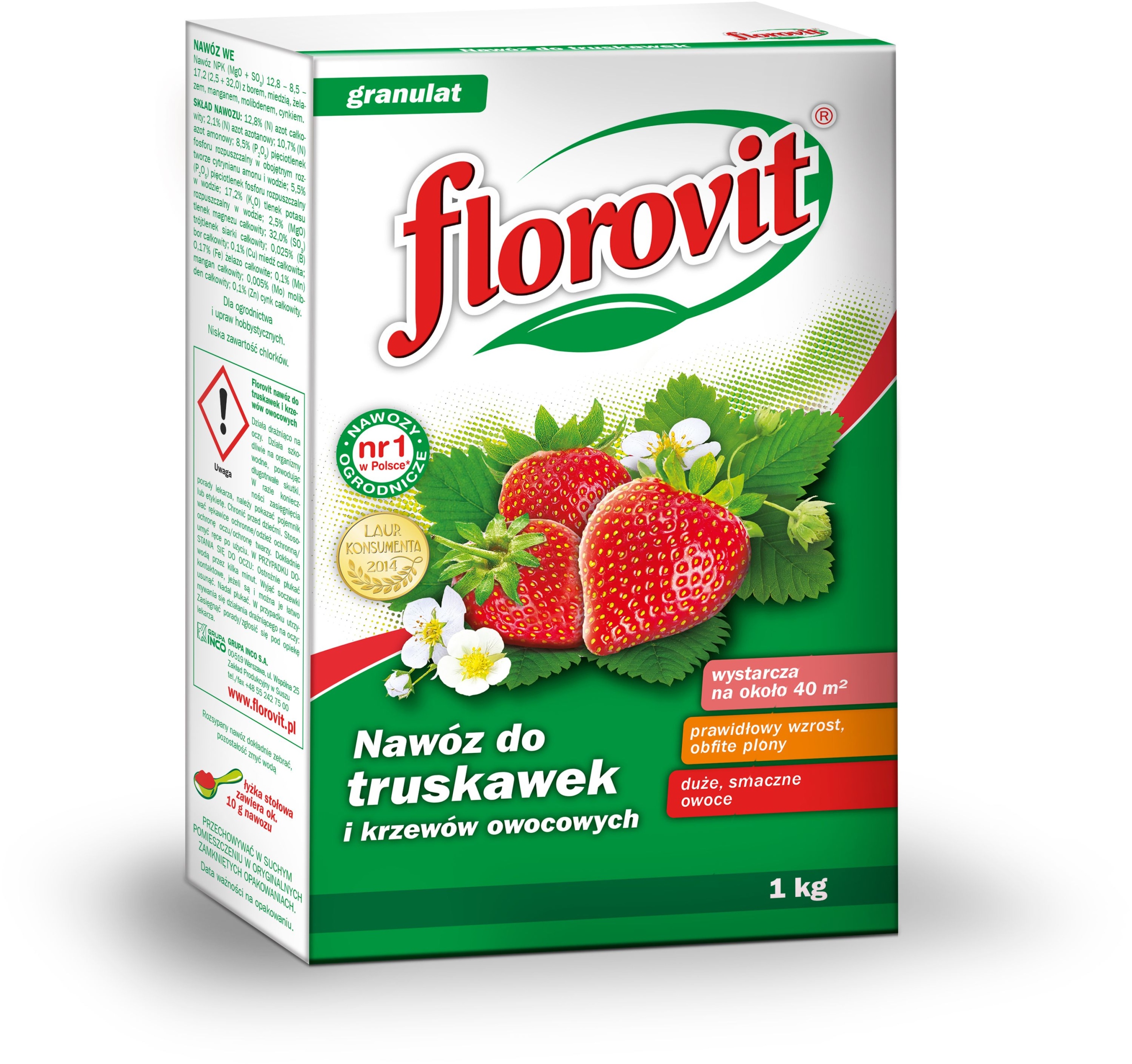 FLOROVIT nawóz do truskawek i krzewów owocowych 1 kg (folia)